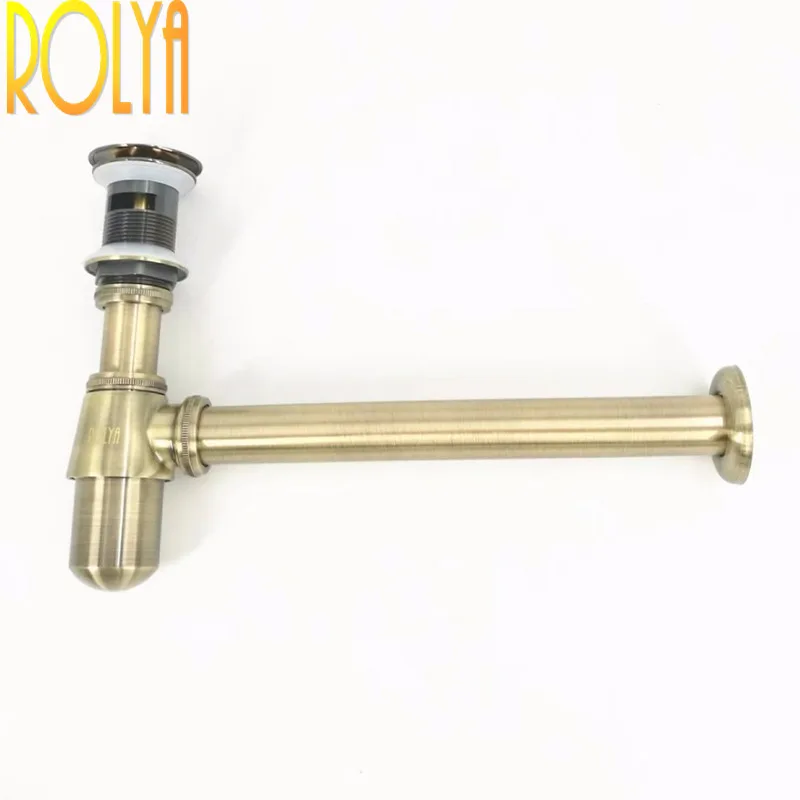Antique Bronze Siphon Bottle Traps Pop up Basin Waste Drain Basin Faucet P-Traps Waste Pipe Into the wall drainage Plumbing tube Antique Bronze Siphon Bottle Traps Pop up Basin Waste Drain Basin Faucet P-Traps Waste Pipe Into the wall drainage Plumbing tube