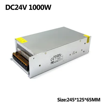

Single Output 24V DC Power Supply Switching 41.7A 1000W Led Driver Transformer 110V 220V AC to DC24 SMPS For CCTV LED Strip Lamp
