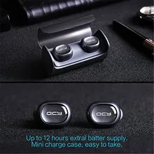 QCY Q29 Mini Dual V4.1 беспроводные наушники Bluetooth наушники с зарядным чехлом стерео музыка время Встроенный микрофон для всех телефонов ПК