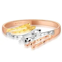 18 k Золотое кольцо для влюбленных три цвета унисекс для мужчин для женщин для любовников Свадебные украшения для помолвки девушка мисс подарок горячая распродажа