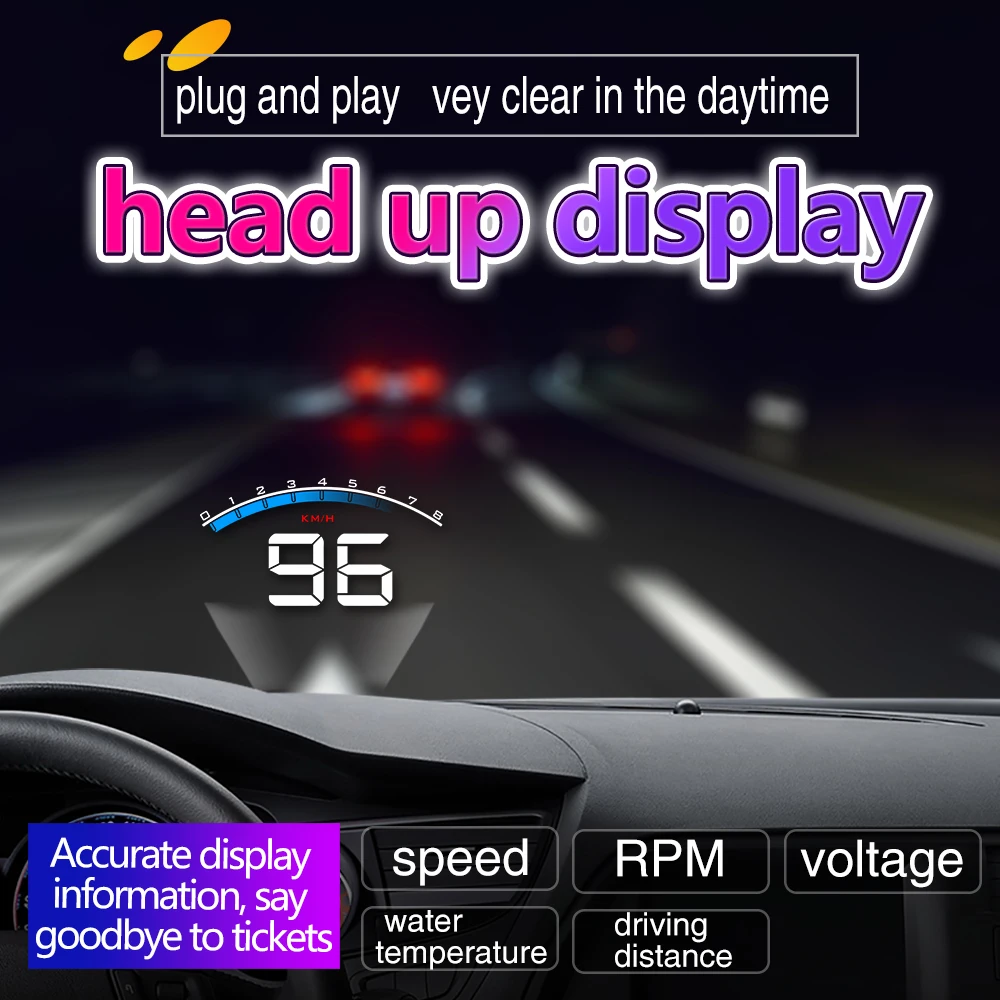 

M6 Car Head Up Display 3.5 inch Windscreen Projector OBD2 EUOBD Car Driving Data Display Speed RPM Water Temperature M6 HUD
