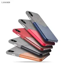 LANGSIDI Full Grain Leather Canvas Card pocket covers for iphone x 7 8 6 5 Plus 6S phone case Magnetic cover for iphone x xs max LANGSIDI Full Grain Leather Canvas Card pocket covers for iphone x 7 8 6 5 Plus 6S phone case Magnetic cover for iphone x xs max