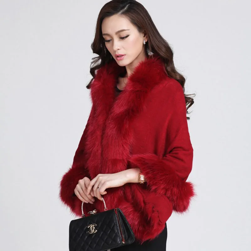 Luxury Warm Faux Mink fur cloak wool scarf Knitted Bride Cashmere Shawl Pashmina Party Wraps Imitation fox hair Wedding Poncho Luxury Warm Faux Mink fur cloak wool scarf Knitted Bride Cashmere Shawl Pashmina Party Wraps Imitation fox hair Wedding Poncho