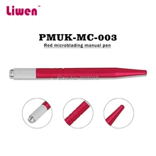 Новое поступление 50 шт. Красный Профессиональный 3D Вышивка руководство microblading Ручка бровей татуировки ручки для полу Перманентный макияж