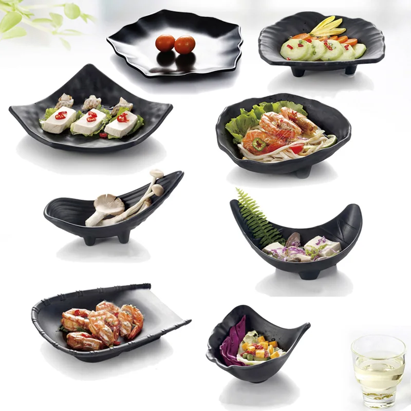 

Snack Cold Dishes Sushi Dish Frost Porcelain Imitation Dinnerware Dinner Plate Hot Pot Jardiniere Plate A5 Melamine Tableware