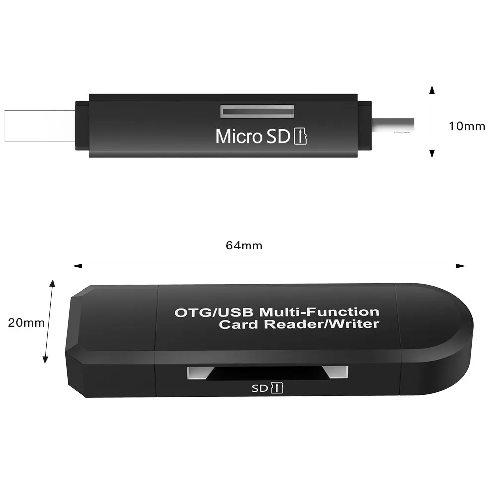 Все в одном кард-ридер мини USB 2,0 OTG Micro SD/SDXC TF кард-ридер адаптер Многофункциональный U диск для ПК ноутбук компьютер