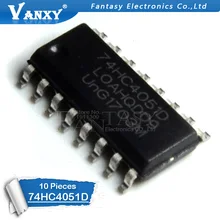 10 шт. 74HC4051D SOP16 74HC4051 SOP SN74HC4051DR лапками углублением SOP-16 SMD и IC