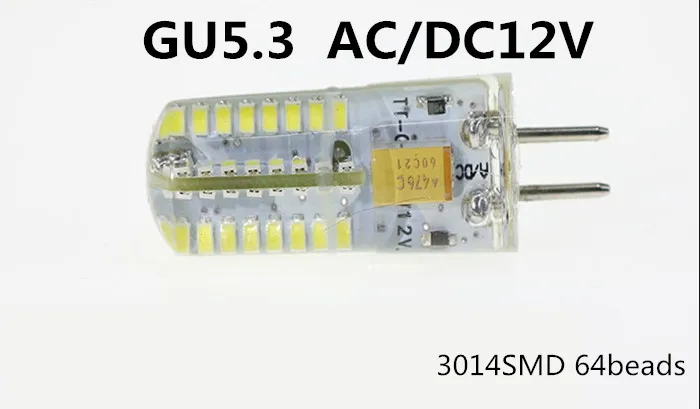 Energy Saving Efficient Led 12v Silica Gel G5.3 Ac12v Led Gu5.3 Ac12v Led G5.3 Dc12v 3014 64beads Replace Halogen Bulb - Led Bulbs & Tubes - AliExpress