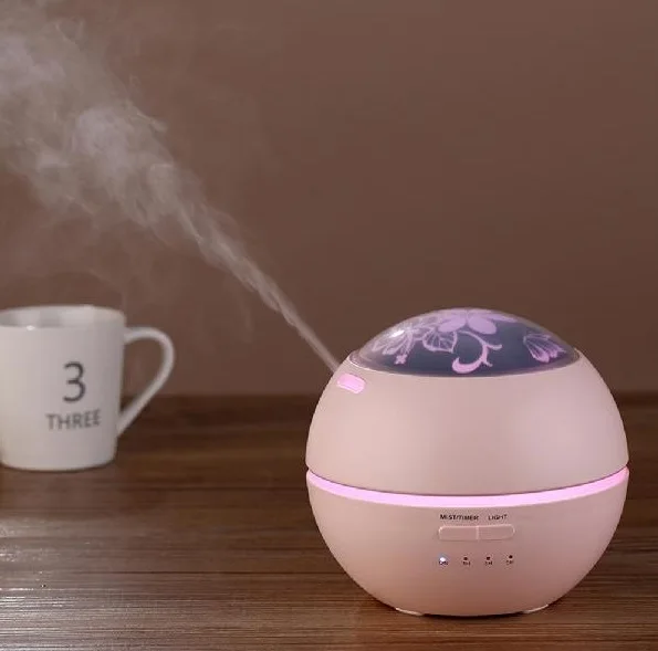 

New style Light and Shadow Projection Aromatherapy Machine , And Round Decoration Atmosphere Night Light