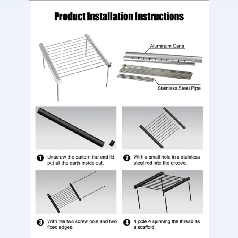 1 шт. складной, из нержавеющей стали решетка для зажаривания барбекю портативный кемпинг мини-гриль решетка для гриля принадлежности для ба...