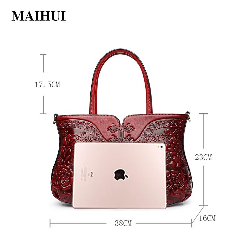 

Women leather handbags high quality real cow genuine leather bags 2017 new fashion chinese style floral casual shoulder tote bag