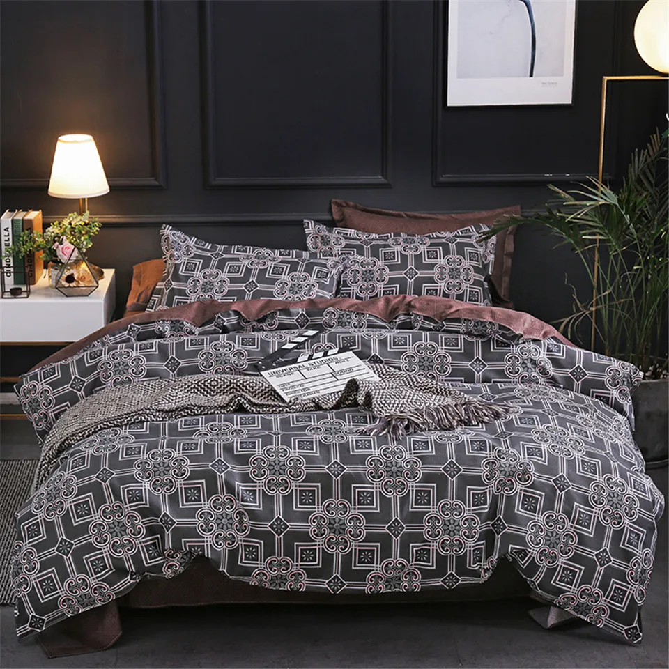 Geometric Pattern Bed Linen Luxury Nordic Duvet Cover Pillowcase