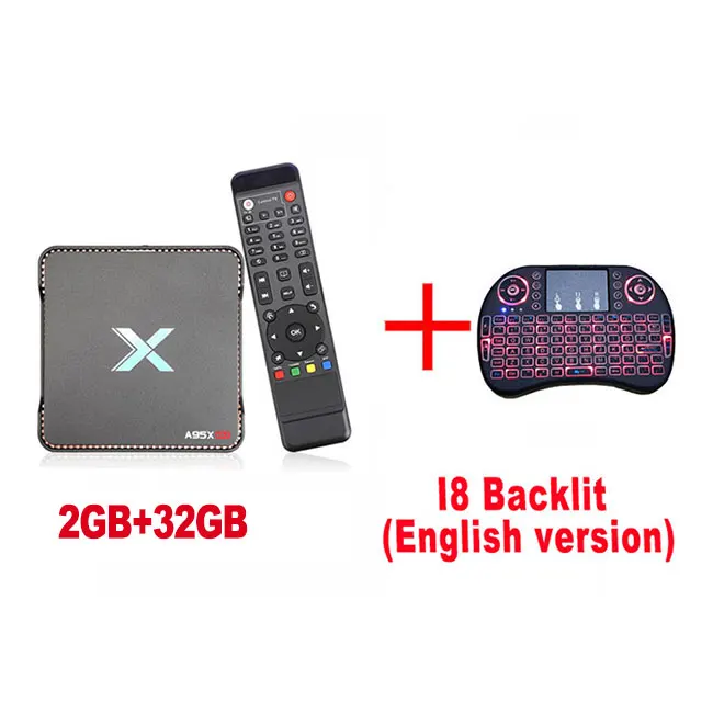 Запись видео Android tv Box 8,1 A95x Max X2 4 Гб 64 Гб Amlogic S905X2 четырехъядерный 2,4G& 5GH Wifi 1000M 4K HD Smart tv Box HDD& SSD - Цвет: 2G 32G I8-EN-Backlit