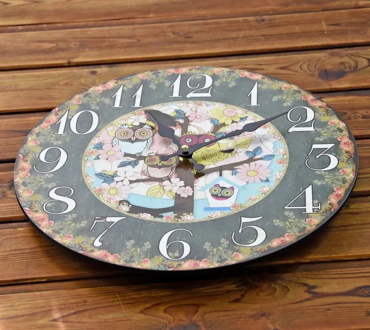Idyllic настенные часы Reloj De Pared мультфильм сова бескаркасная наклейка для стены в виде часов настенные часы из МДФ Horloge мурале дизайн модеран 3 D