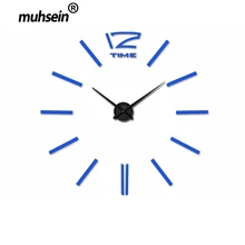 2016 neue Ankunft Quarz Uhren mode uhren 3D real big wanduhr rushed spiegel sticker diy wohnzimmer dekor-freies verschiffen