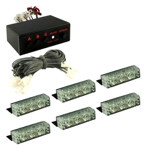

FREE SHIPPING AMBER CAR AUTO BUMPER GRILLE STROBE FLASH FLASHING WARNING EMERGENCY LAMP DRIVING RUNNING LIGHT 6X3 LED