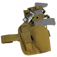 ROCOTACTICAL военный Molle ручной пистолет кобура MP7 Военная ножная КАПЛЕВИДНАЯ кобура с запасным подсумок Боевая ножная КАПЛЕВИДНАЯ сумка