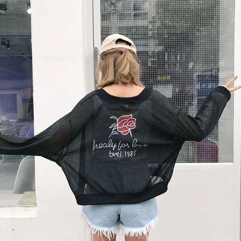 الشيفون الصيف جاكيتات 2019 المرأة واقية من الشمس تكييف الهواء النسائية 2019 ضئيلة معطف رقيقة الشيفون جاكيتات النساء