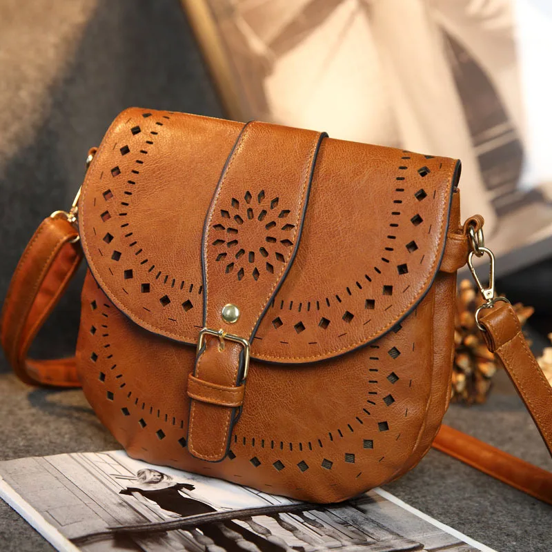 Big Handbag Shop Womens Faux Leather Bucket Style Cross 