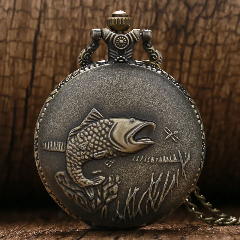 

Hot Selling Fishing Fish Pocket Watch Relogio Masculino Relogio De Bolso P108C
