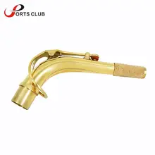 Альтсаксофон, саксофон изгиб шеи латунный материал 24,5 мм с чистящей тканью пробковый саксофон аксессуар