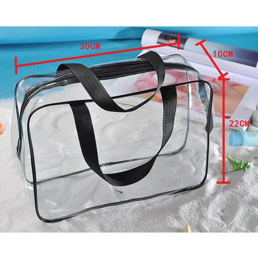 

Travel PVC Cosmetic Bags Women Transparent Clear Zipper Makeup Bags Organizer Bath Wash Make Up Tote Handbags Case