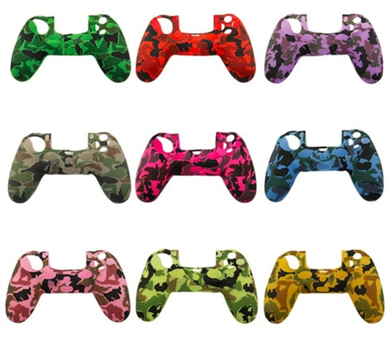 Камуфляжный Мягкий силиконовый чехол для контроллера Sony Playstation 4 Dualshock 4|Геймпады|