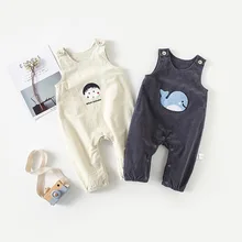 Г. Новые осенние детские комбинезоны детские штаны вельветовые хлопковые брюки для маленьких мальчиков и девочек, одежда Детский комбинезон с рисунком