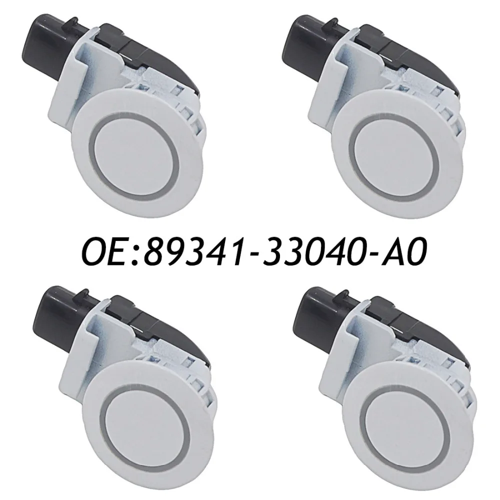 4PCS 89341-33040-A0 89341-33040 Parking Sensor PDC For Toyota Camry Corolla FJ /Land/ Urban Cruiser White