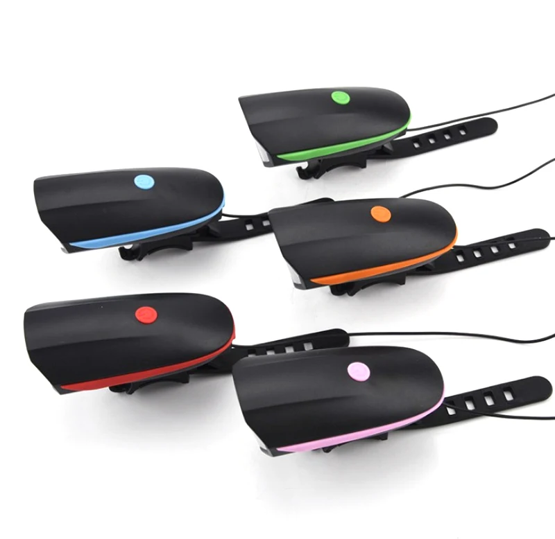 Excellent Bicycle Bell USB Charging Flashlight Bike Horn Light Headlight Cycling Multifunction Ultra Bright Electric 120db Horn Bell 3