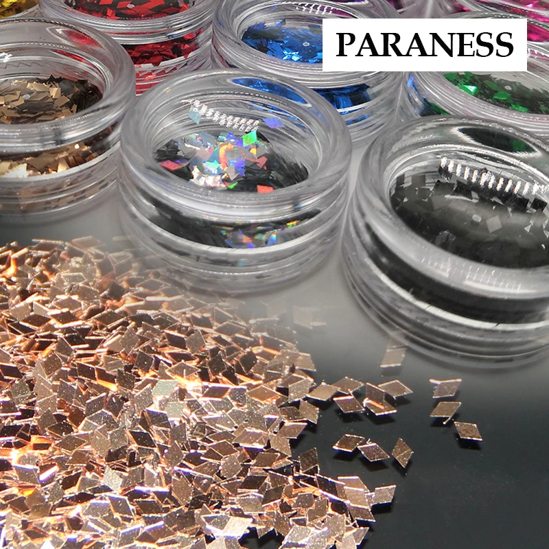 

Paraness New 1 Box Chameleon Nail Glitter Flakes Sequins for DIY Gel Nail Decorations Holographic Powder Dazzling Nail Art