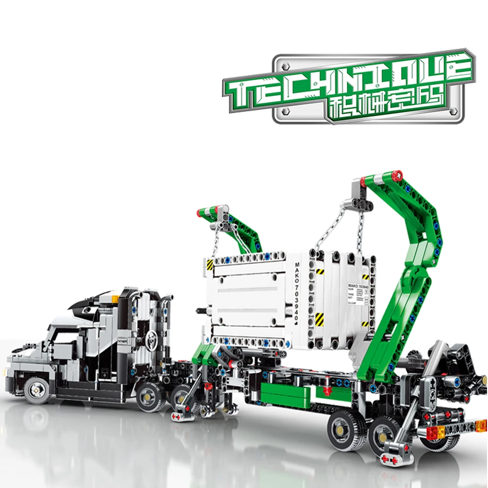 Блоки sembo Technic, серия Mack Anthem Truck 42078, Строительные кирпичи, модель minifigureso, Обучающие, сделай сам, подарок на день рождения