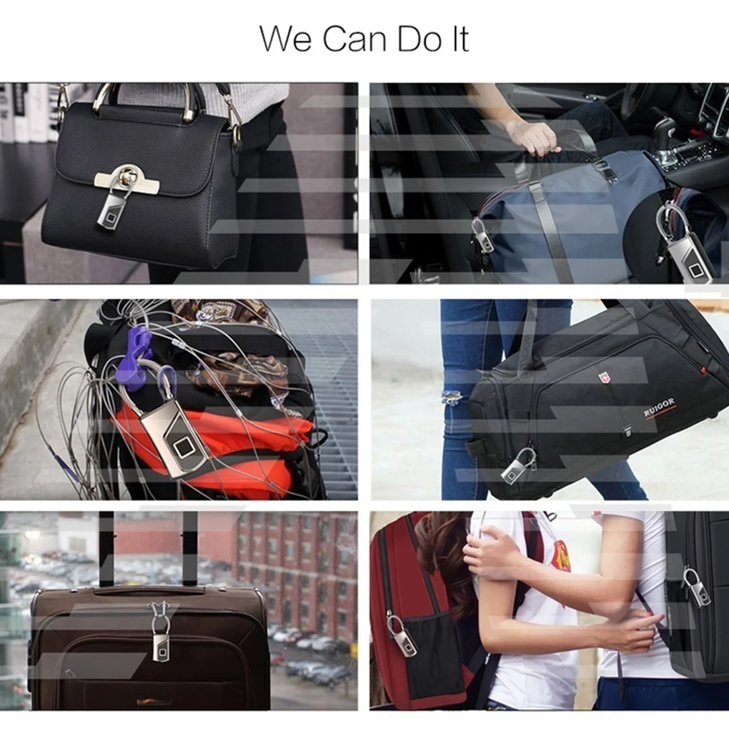 

L1 Removable Fingerprint Lock Cabinet Waterproof IP66 Keyless Security Smart Anti-theft Padlock