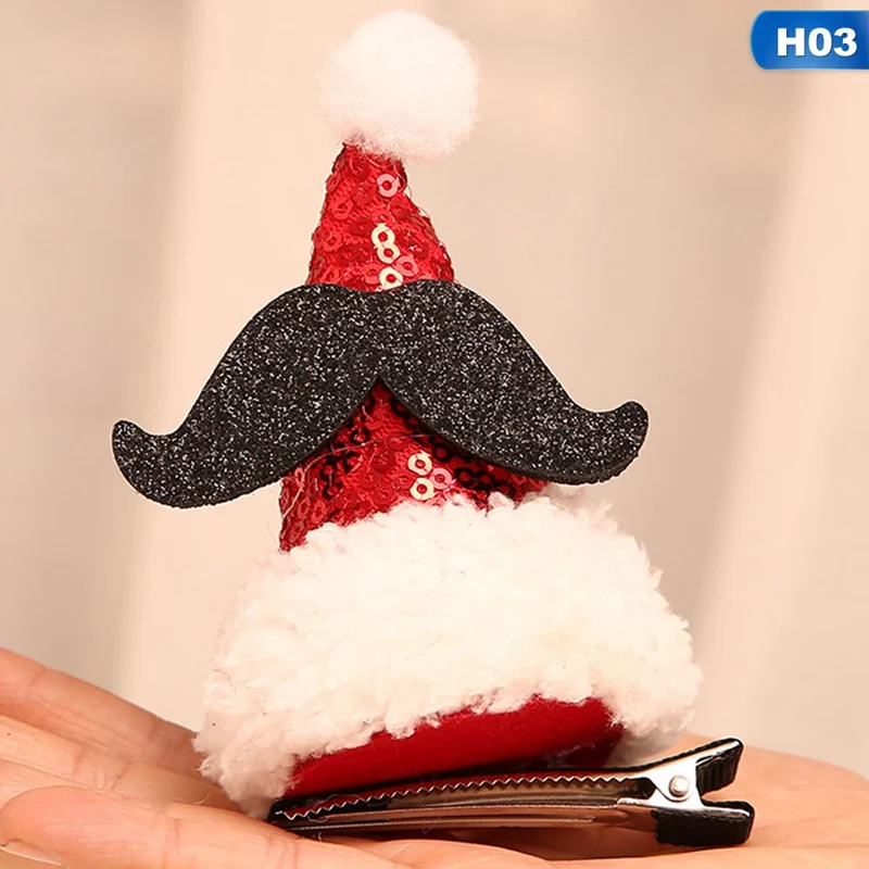 Новейшая трехмерная Рождественская мини-шляпа шпилька головной убор для женщин девочек Рождественские вечерние подарок, аксессуары для волос оптом