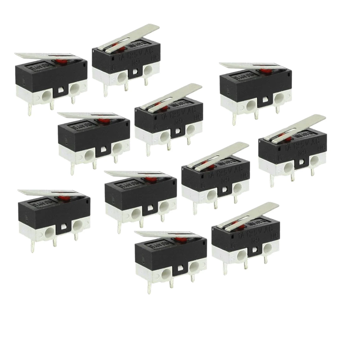 11 Pcs 1NO 1NC SPDT Momentary Long Hinge Lever Micro Switches AC 125V 1A