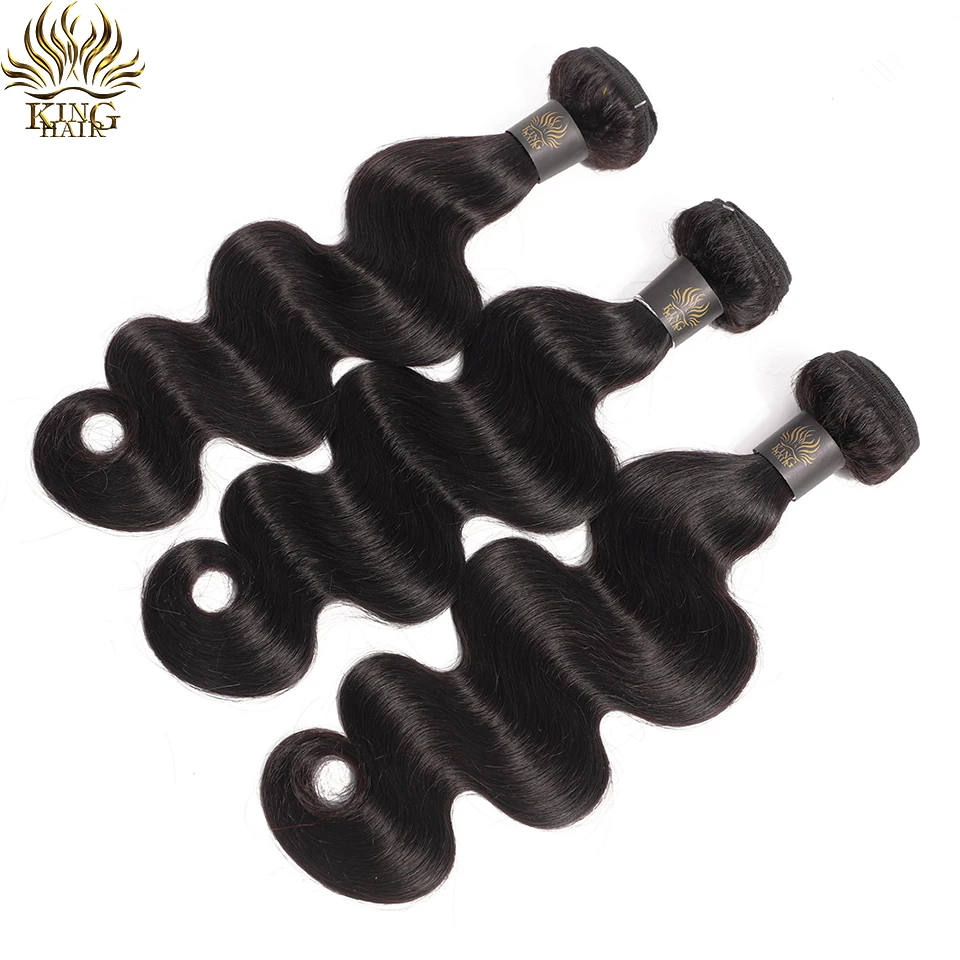 King Hair Body Wave Bundles With Closure 100% Remy Human Hair Bundles With Closure Malaysian Hair Weave Bundles With Closure