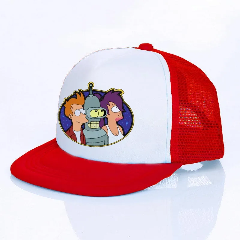 Planet Express Rocket Ship Outdorr Mesh Hat For Men Women Futurama Bender Meme Snapback Caps Combat Robot Trucker Cap YF107 - Цвет: YF10711