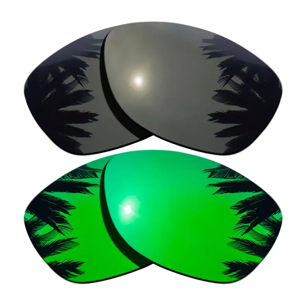 Black-Green Поляризованные зеркальные линзы для замены-оправа для Юпитера-Окли многоцветные - Цвет линз: Black-Green