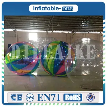 

High Quality 2PCS 2m/6.6ft Diameter 0.8mm PVC Inflatable Water Walking Ball Zorb Ball Water Balloon For Sale