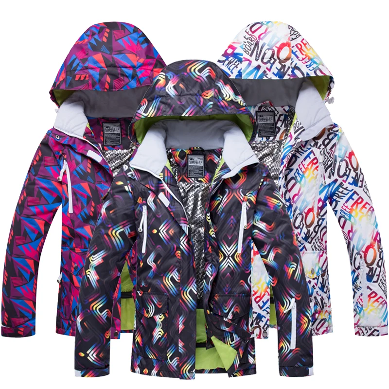 

RIVIYELE Women Ski Jacket Snowboard Jacket Windproof Waterproof Super Warm Winter Clothing Skiing Coat Outdoor Sport Wear Coat
