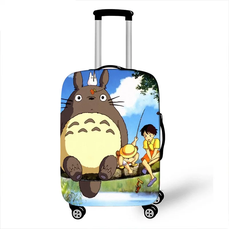 18-32 Inch Anime Tonari no Totoro Travel Accessories Luggage Cover for Girls Boys Suitcase Protective Cover Elastic Trolley Bag - Цвет: 008