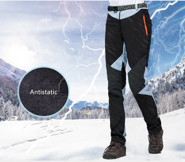 Caminhadas ao ar Inverno para Mulheres Outono à Prova de Vento Facecozy Retalhos Livre Calças Softshell Interior Fleeces Trekking & Acampamento Quentes 4 Esporte e Lazer