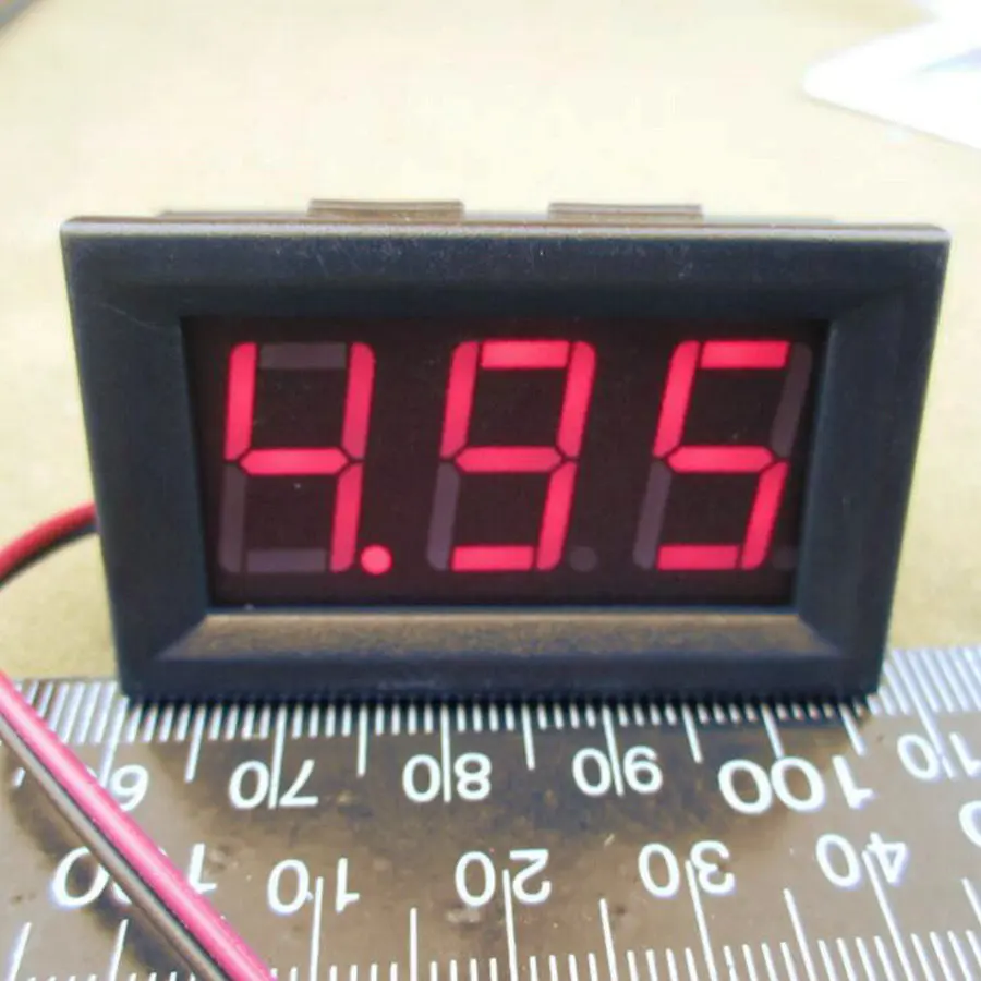 Цифровой вольтметр 4 5 30 в/DC4.5 30V 10 шт. 2 провода 0 56 дюйма красный светодиод