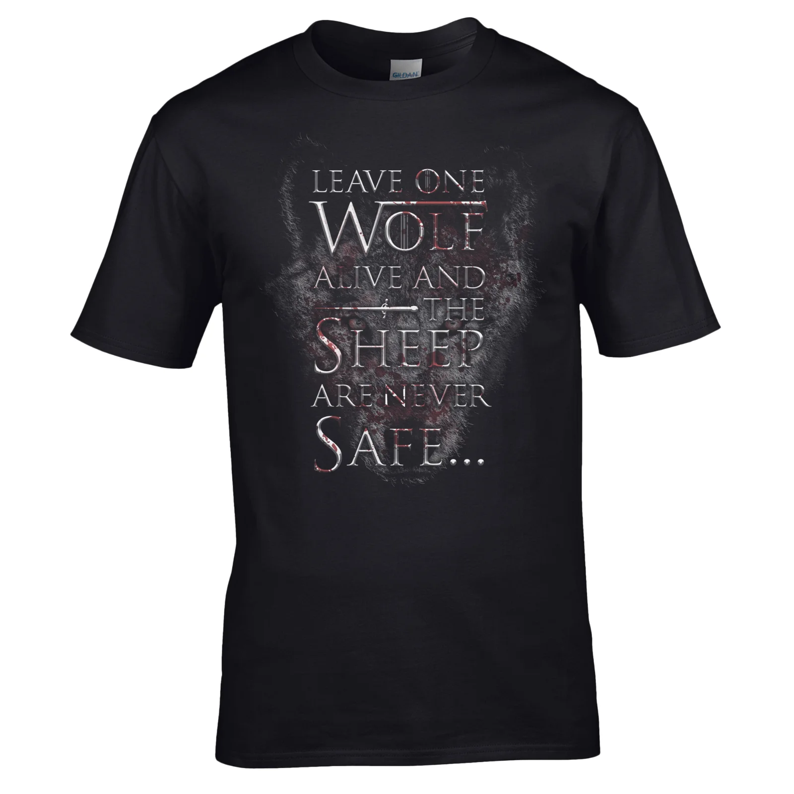 Leave One Wolf Alive and the Sheep Never Safe Футболка-трон крови Топ 2019 Мода t Распродажа дешевых