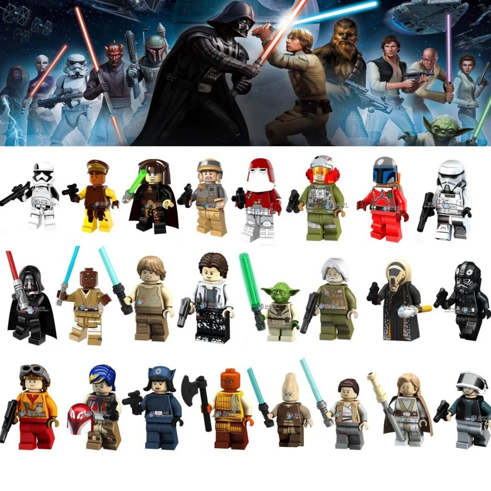 

Han Solo Darth Vader Luke Skywalker Yoda Rebel Pilots Sabine Wren Building Blocks Bricks Toys for children
