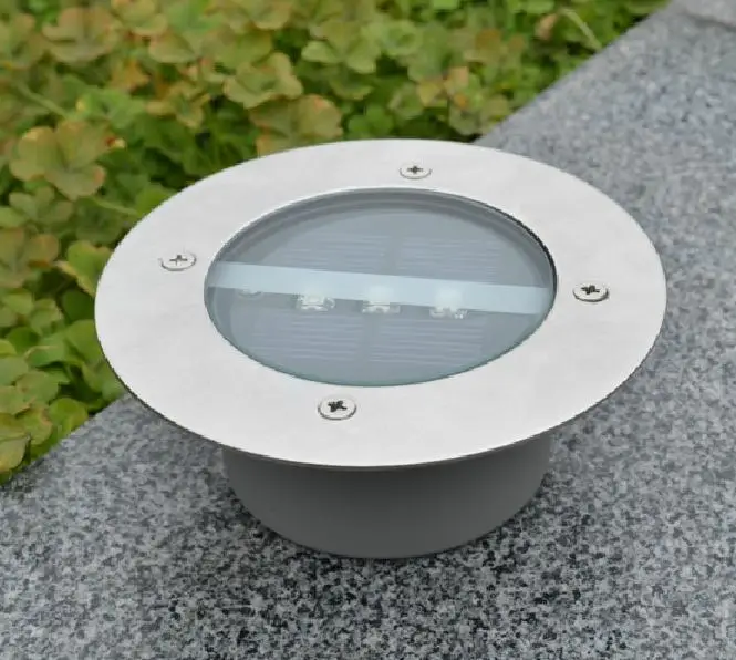 Kopen Solar Power 3LED Begraven Licht Outdoor verzonken Path Way Tuin Park Decking Lamp van Waterdichte Mh IP68 led ondergrondse