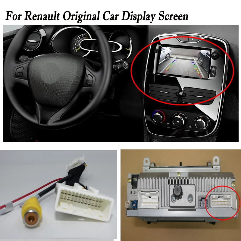 24pins провод разъема RCA для Renault подключения заводской Экран/Резервное копирование парковки заднего вида Камера кабель адаптера