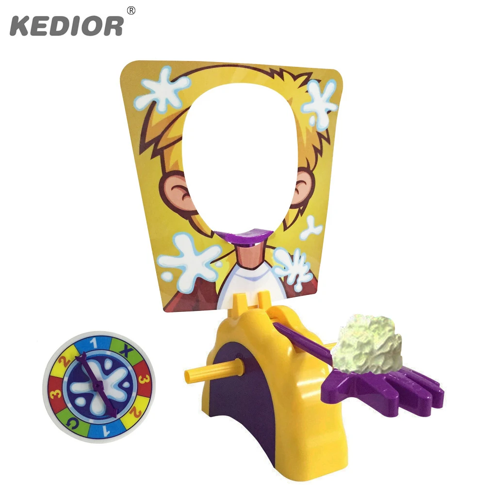 

Antistress Pie Cake to Face Fun Funny Gadgets Gags Practical Jokes Parent Child Family Games Prank Anti Stress Toys Kids Gift