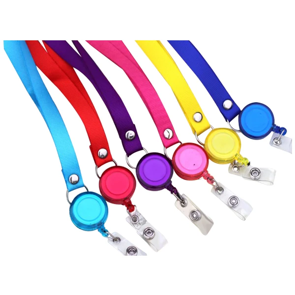 Affordable Retractable Badge Holder Reel Key Chain Reel with Lanyard