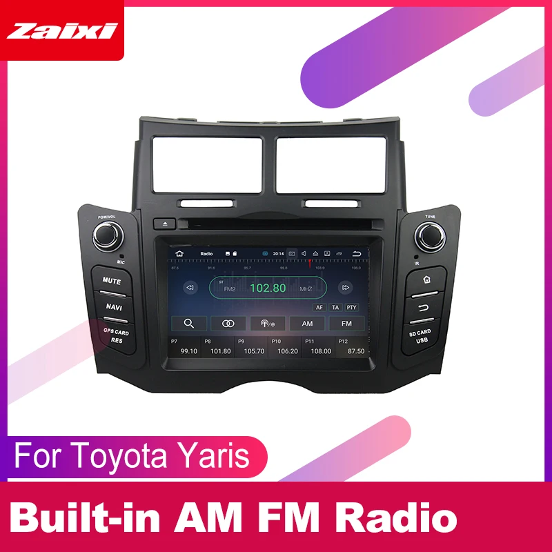 Discount ZaiXi android car dvd gps multimedia player For Toyota Yaris 2005~2011 car dvd navigation radio video audio player Navi Map 4